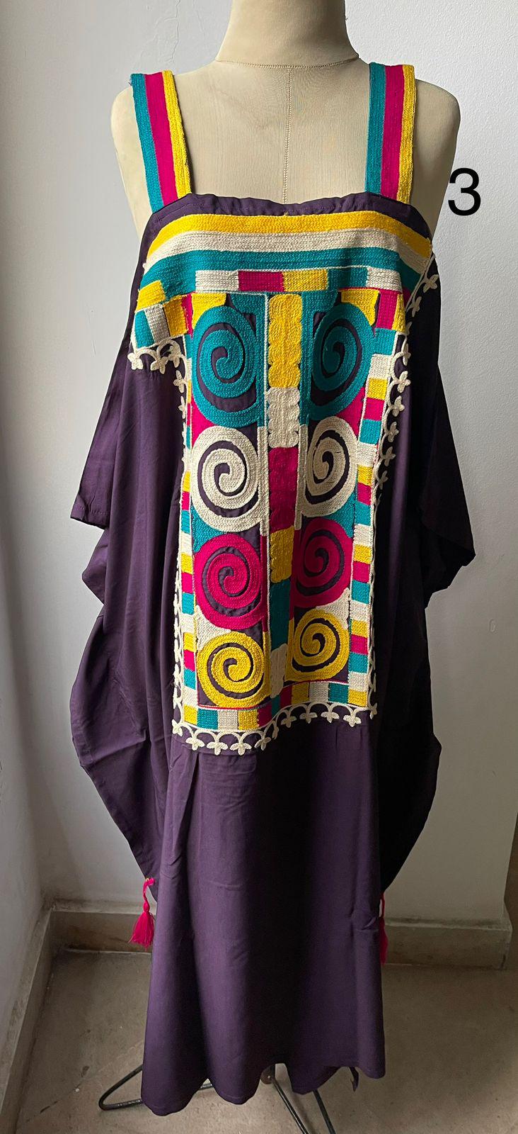 Blue strap embroidered caftan dress, Plus size caftan dress, Caftans for women, Loose fit caftan, caftans for women, Egyptian cotton caftan