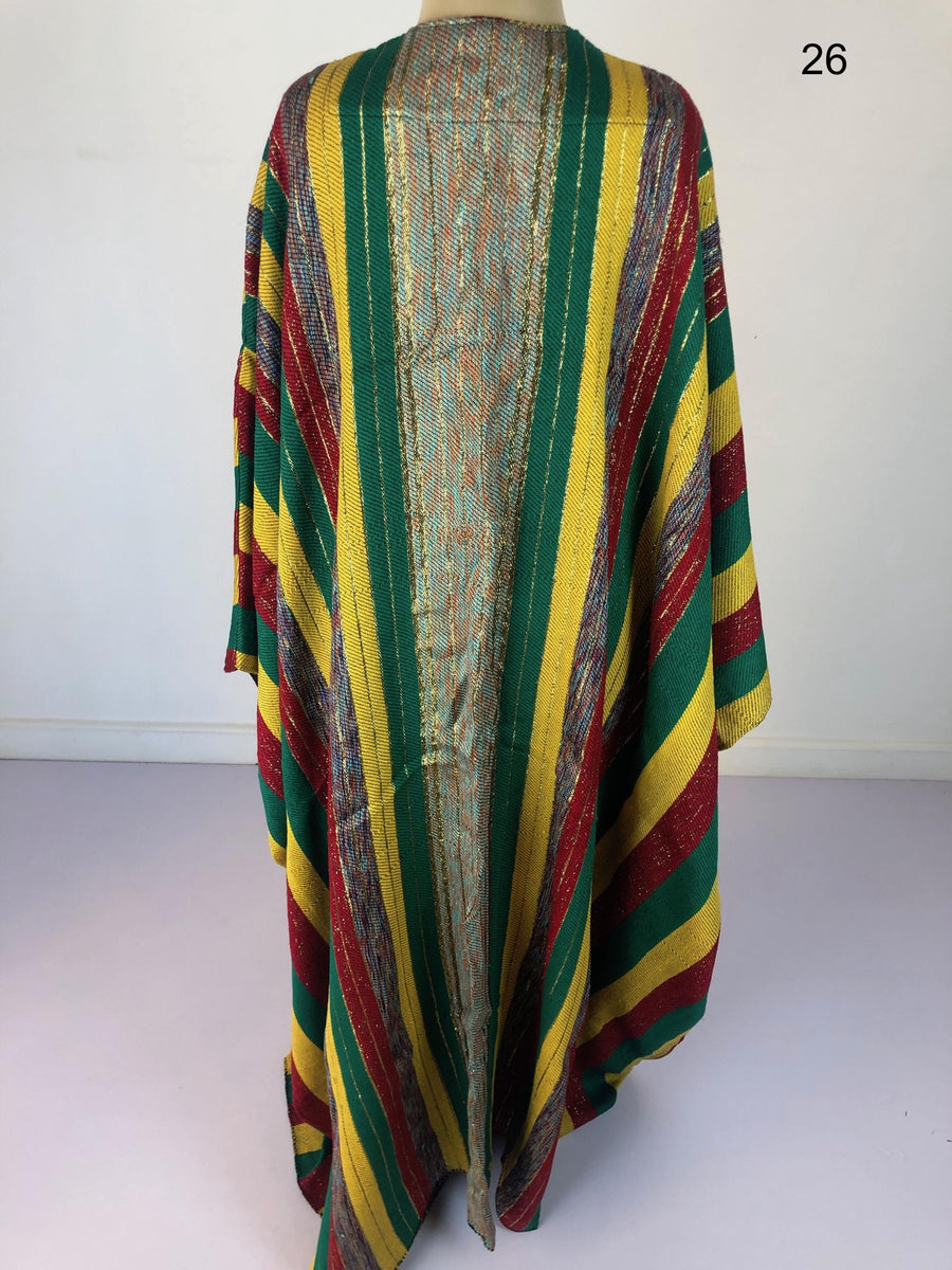 Vibrant multicolor hand loomed Kimono, Winter Wool Kimono, Abayas, Winter Abaya, Colorful Abaya, Handmade Abaya, Kimonos for women