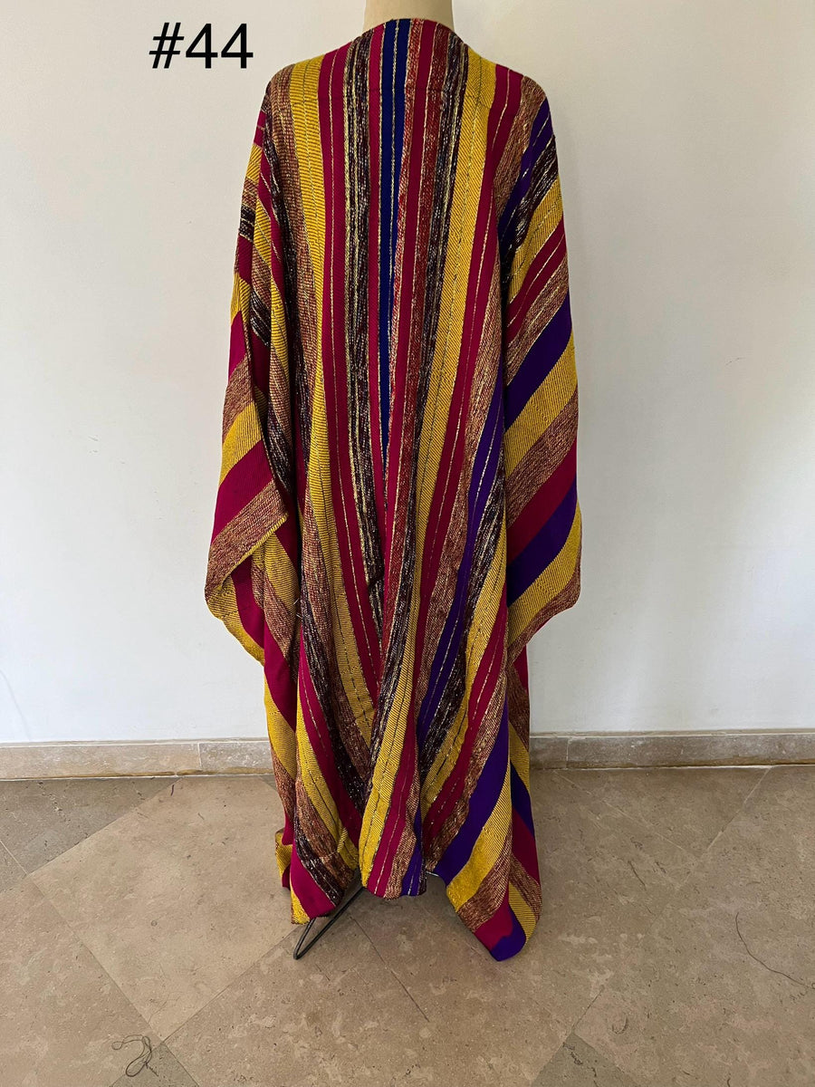 Vibrant multicolor hand loomed Kimono, Winter Wool Kimono, Abayas, Winter Abaya, Colorful Abaya, Handmade Abaya, Kimonos for women