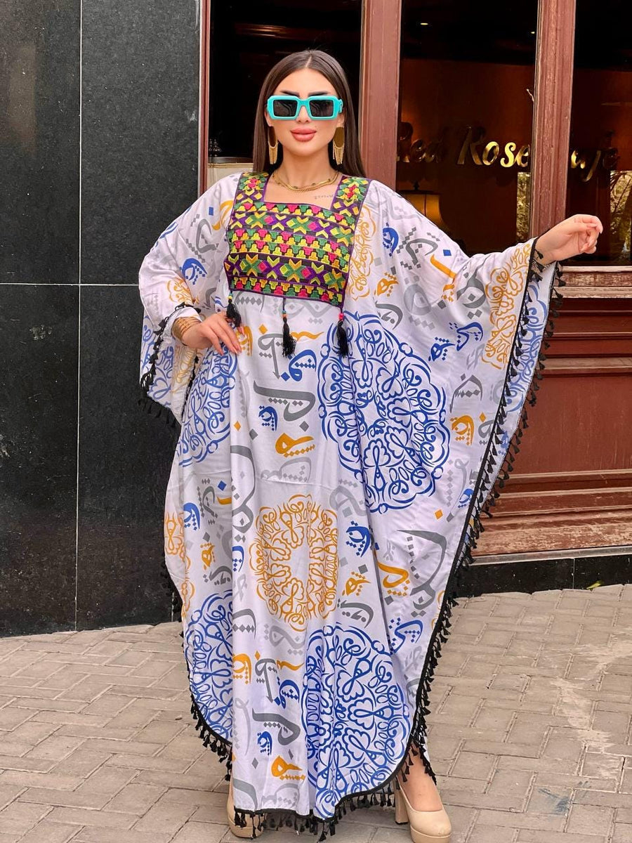 Boho print Beige summer kaftan, Caftan dress, Caftans for women, Boho, caftans for women, caftans, kaftans, house kaftan 10-23