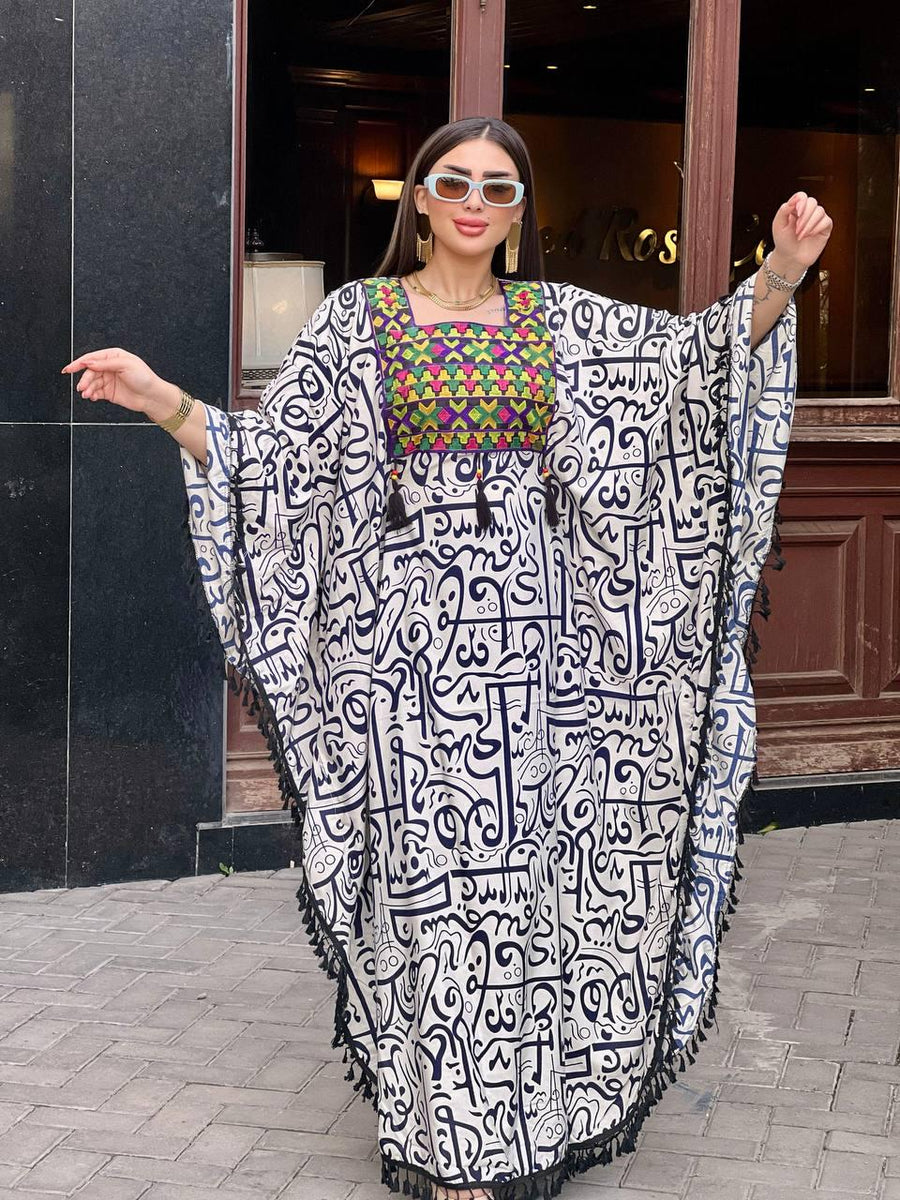 Boho print Blue summer kaftan, Caftan dress, Caftans for women, Boho, caftans for women, caftans, kaftans, house kaftan 10-23