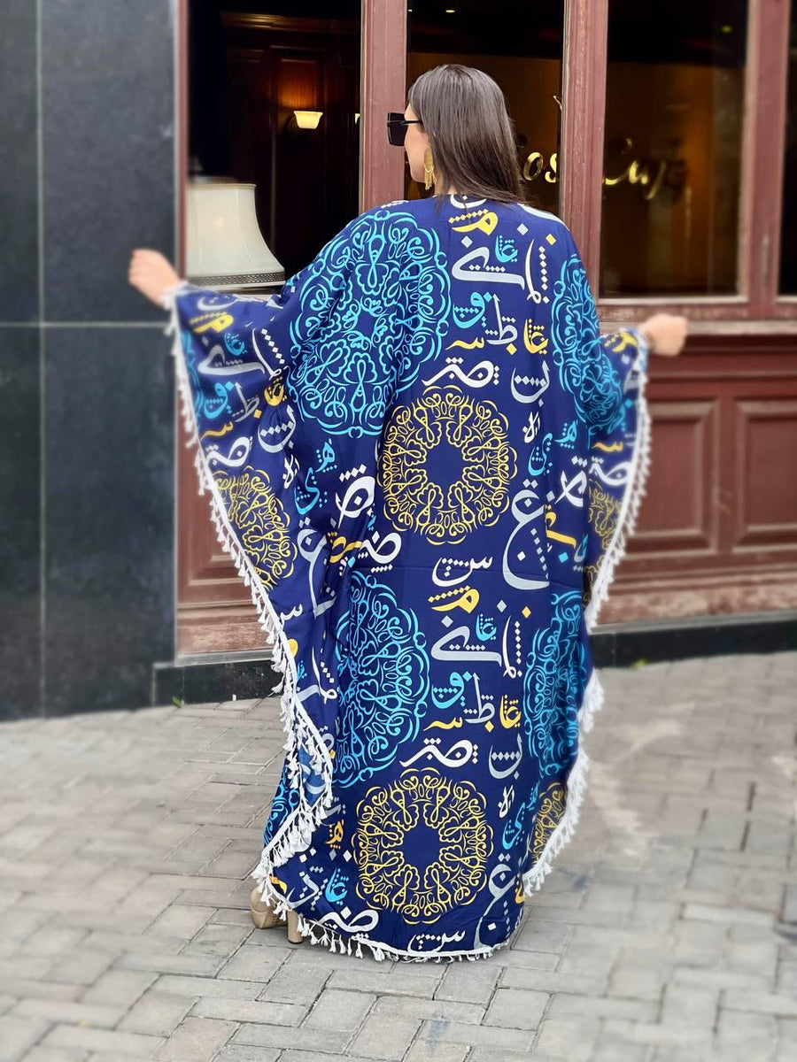 Boho print Blue summer kaftan, Caftan dress, Caftans for women, Boho, caftans for women, caftans, kaftans, house kaftan 10-23