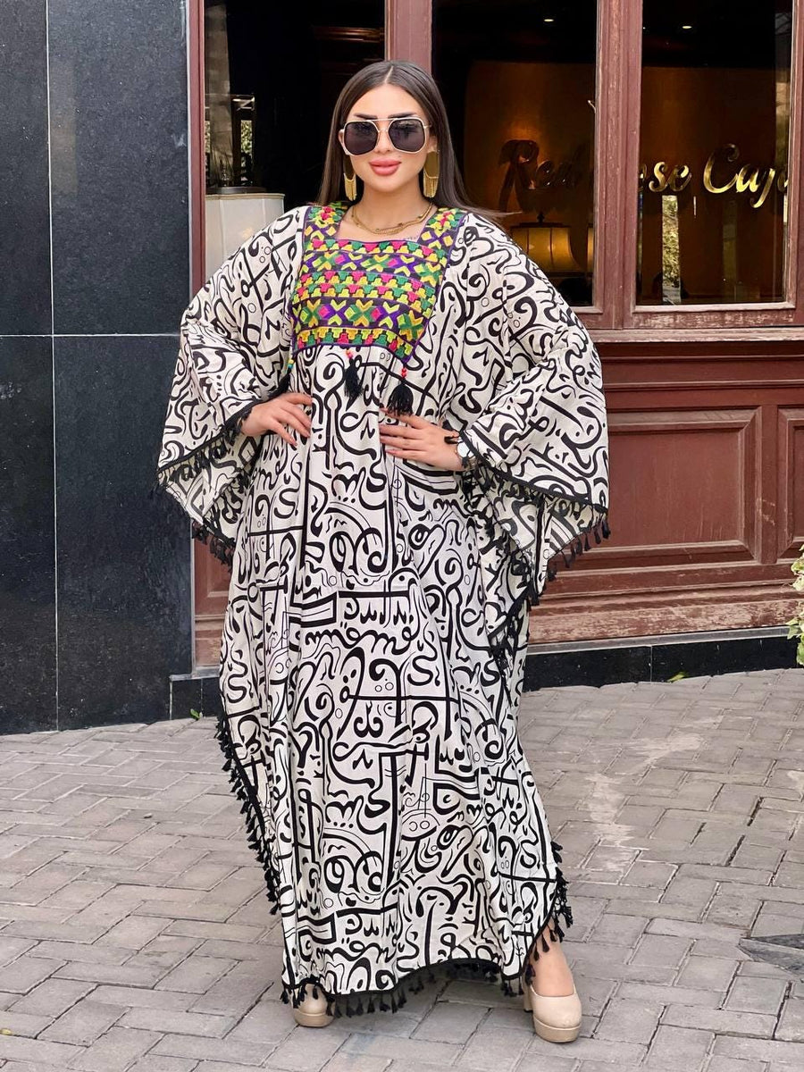 Boho printBlack summer kaftan, Caftan dress, Caftans for women, Boho, caftans for women, caftans, kaftans, house kaftan 10-23