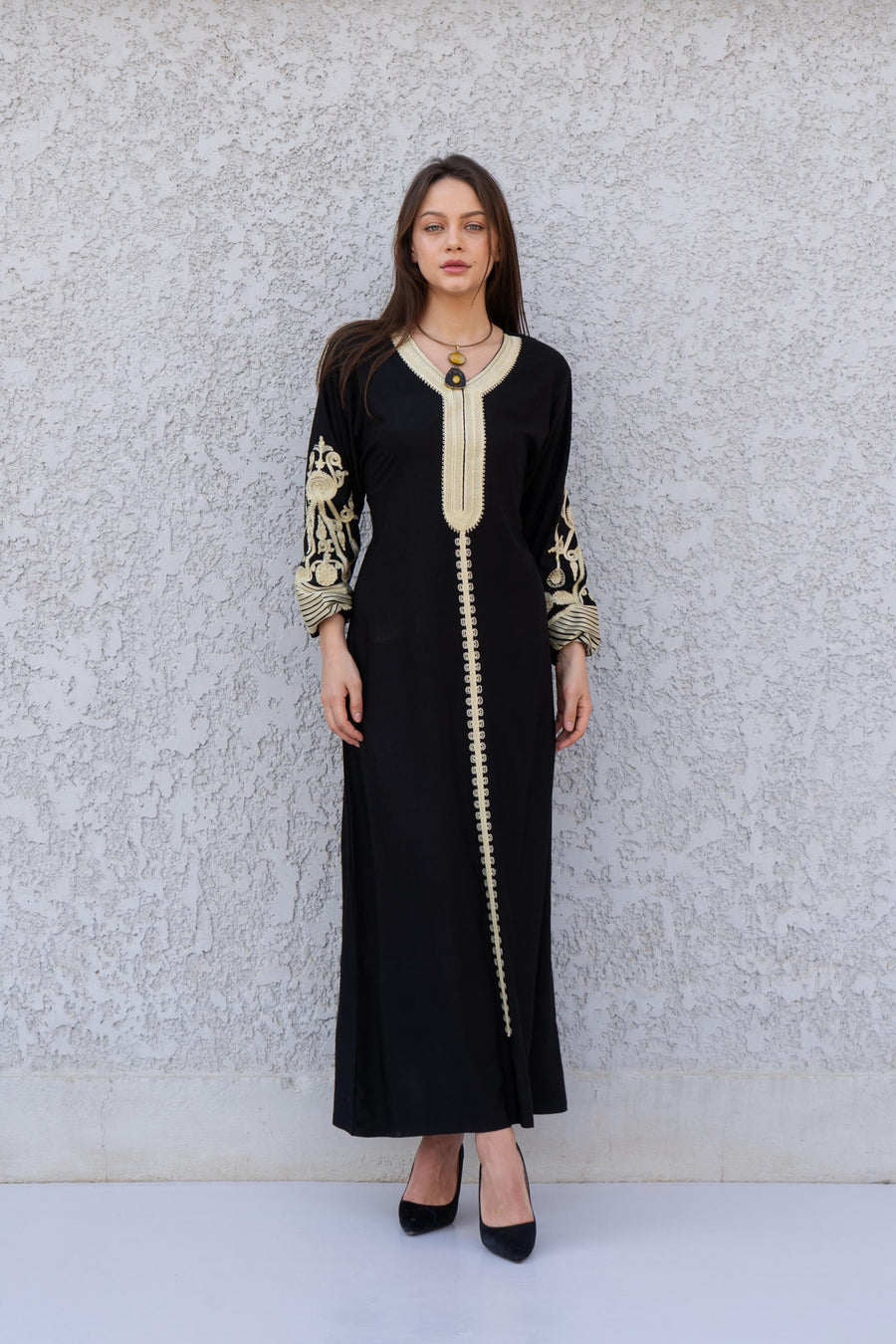 Classy navy blue embroidered kaftan dress, caftans for women, Boho Kaftan dress, Caftans for women, long summer kaftan, kaftans, caftan