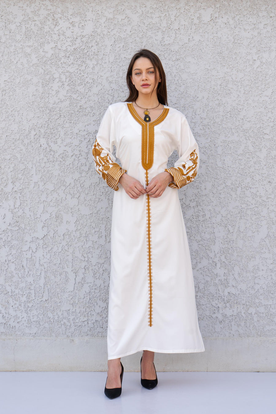 Classy navy blue embroidered kaftan dress, caftans for women, Boho Kaftan dress, Caftans for women, long summer kaftan, kaftans, caftan