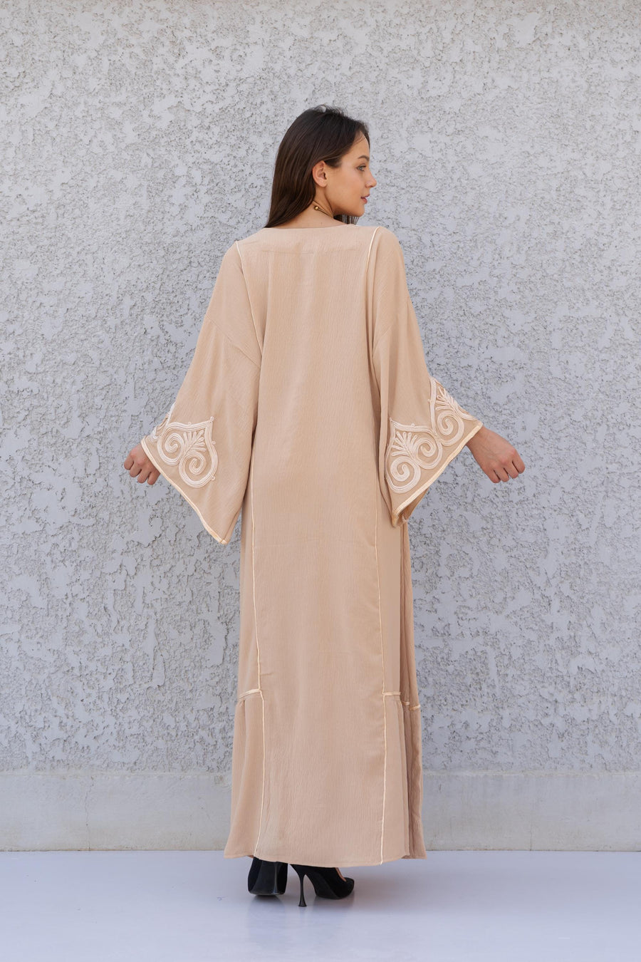 Hand embroidered Mint/Blue Kaftan maxi dress, Kaftan maxi, Cotton caftan women, caftan, Chic embroidered caftan, Egyptian cotton 10-23