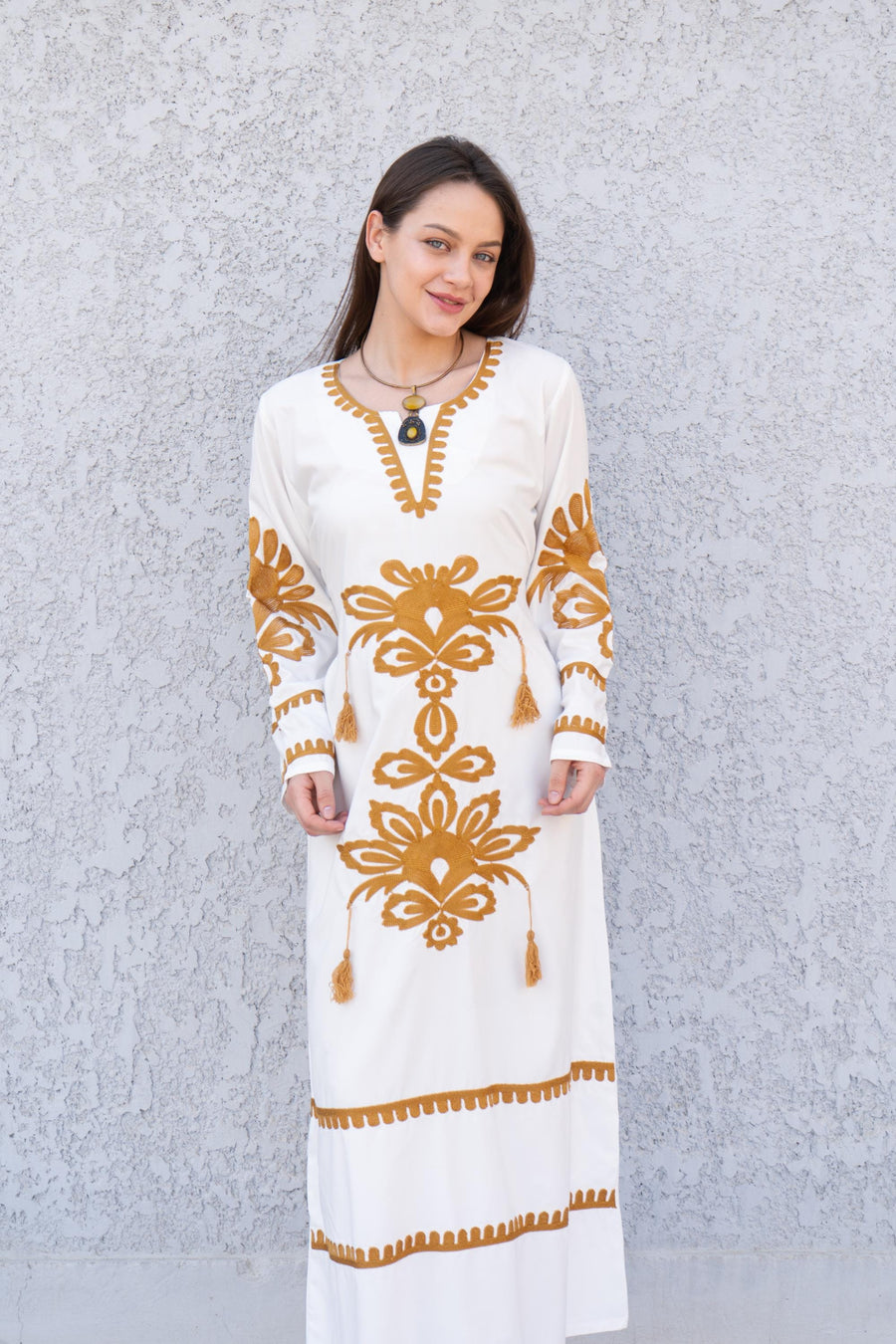 White Egyptian cotton kaftan dress, caftans for women, Boho Kaftan dress, Caftans for women, long summer kaftan, kaftans, caftan