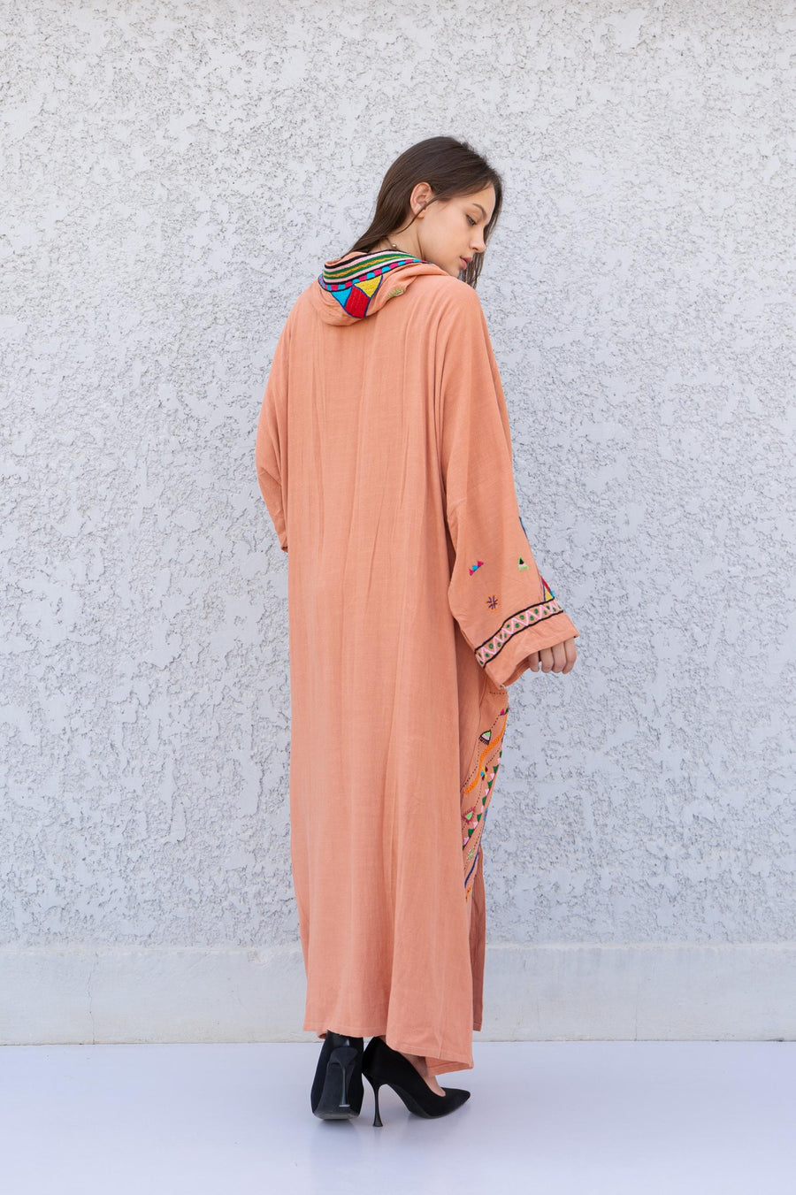 Siwa hand embroidered cotton Kimono, Unique one of a kind Cotton Kimono, Bohemian Kimono, Kimonos, Boho Kimono, Oversized cotton Kimono