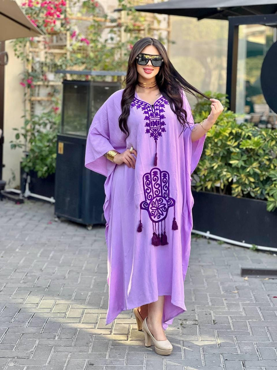 Elegant Off white butterfly Plus size Caftan for women, Loose fit Classy Crepe Caftan, Kaftan, Kaftans, Moroccan Caftan