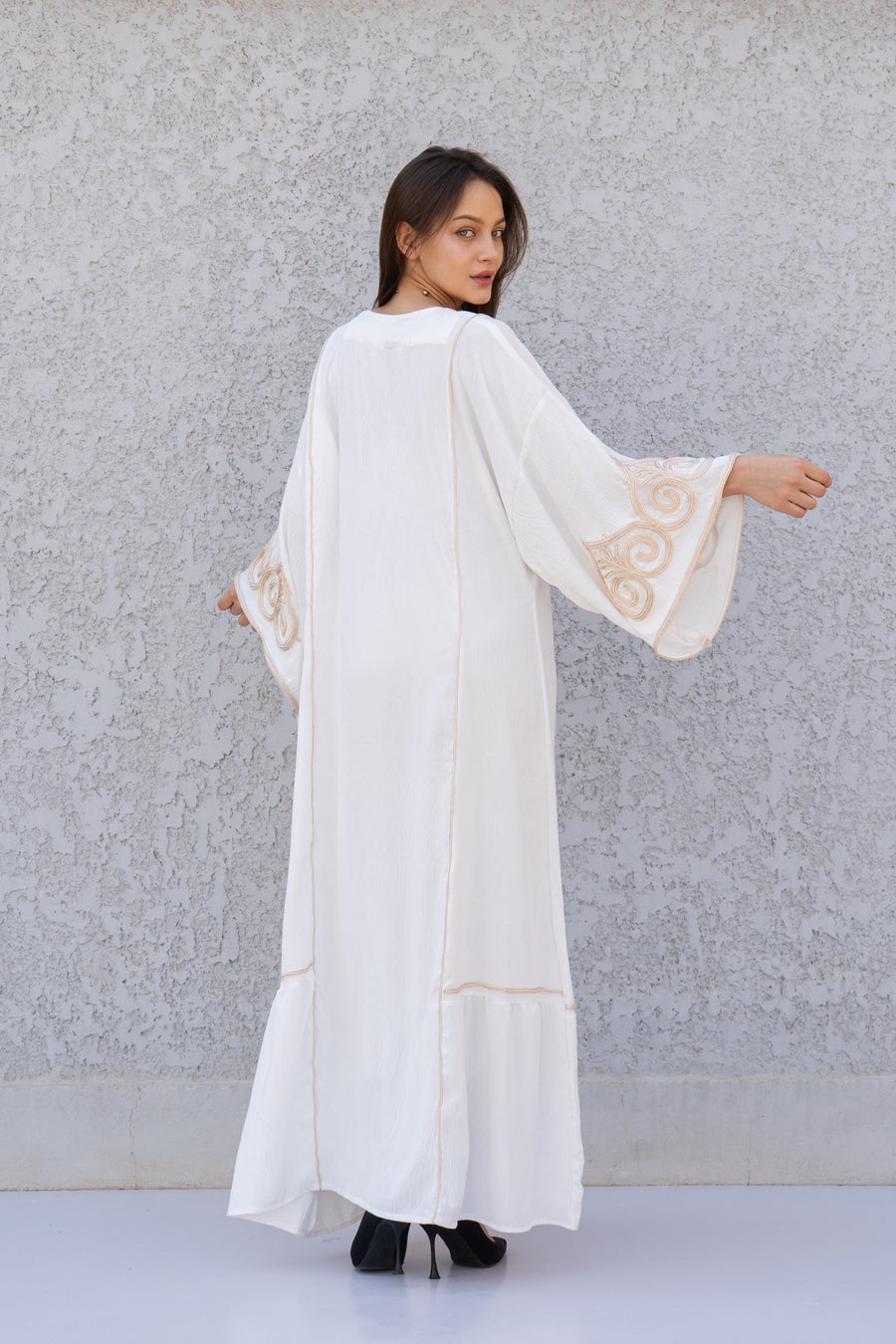 Hand embroidered Mint/Blue Kaftan maxi dress, Kaftan maxi, Cotton caftan women, caftan, Chic embroidered caftan, Egyptian cotton 10-23