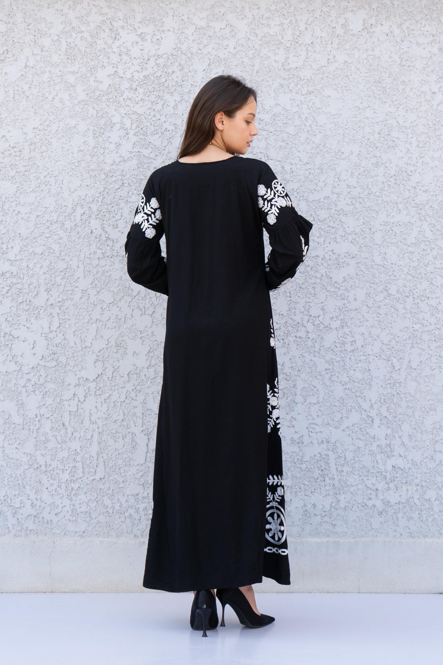 Beautiful Navy blue embroidered Caftan, summer women's caftan, embroidered Caftan dress, Caftan maxi dress, Caftans for women, Caftans