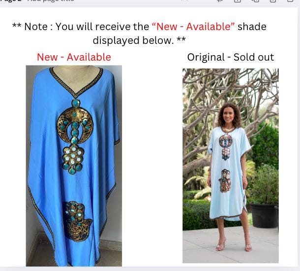 Beautiful light turquoise Sequin Hamsa Tunic caftan, caftans for women, women's kaftan, free size Kaftan, Summer Kaftan, cotton Caftans