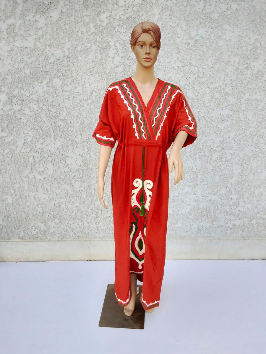 RE Plus size kaftan dress, cotton Kaftan dress, Unique embroidered kaftan, women kaftans, caftans for women, caftans, summer kaftans