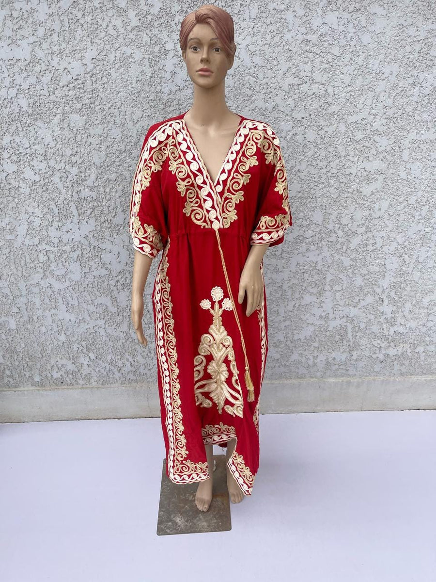 reb Hand Embroidered kaftan dress, cotton Kaftan dress, embroidered kaftan, women kaftans, caftans for women, caftans, summer kaftans