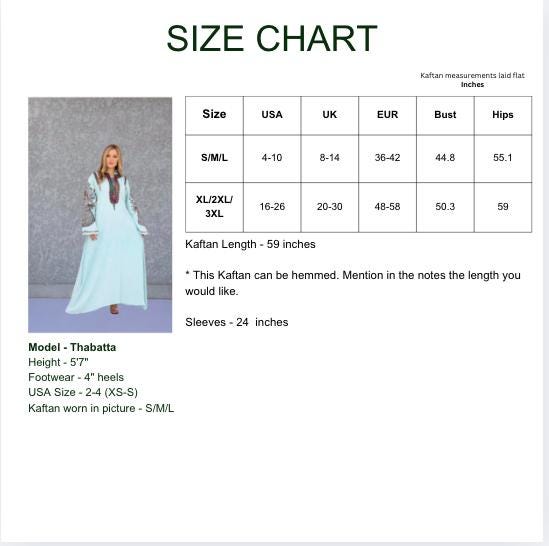 Chic Turquoise flared sleeves hand embroidered Caftan, caftans for women, Kaftans, embroidered Caftan dress, Caftan maxi dress
