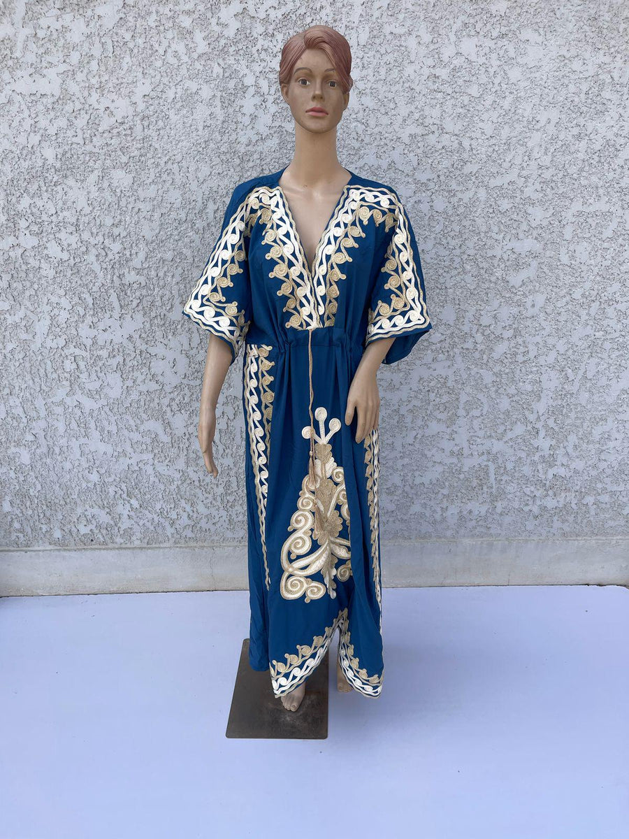 cas Hand Embroidered kaftan dress, cotton Kaftan dress, embroidered kaftan, women kaftans, caftans for women, caftans, summer kaftans