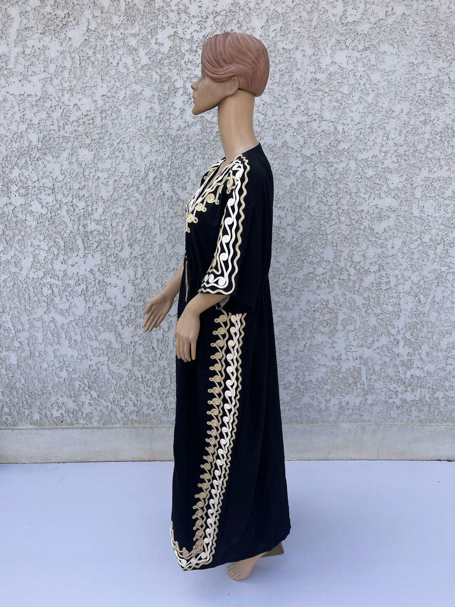 BLA Hand Embroidered kaftan dress, cotton Kaftan dress, embroidered kaftan, women kaftans, caftans for women, caftans, summer kaftans