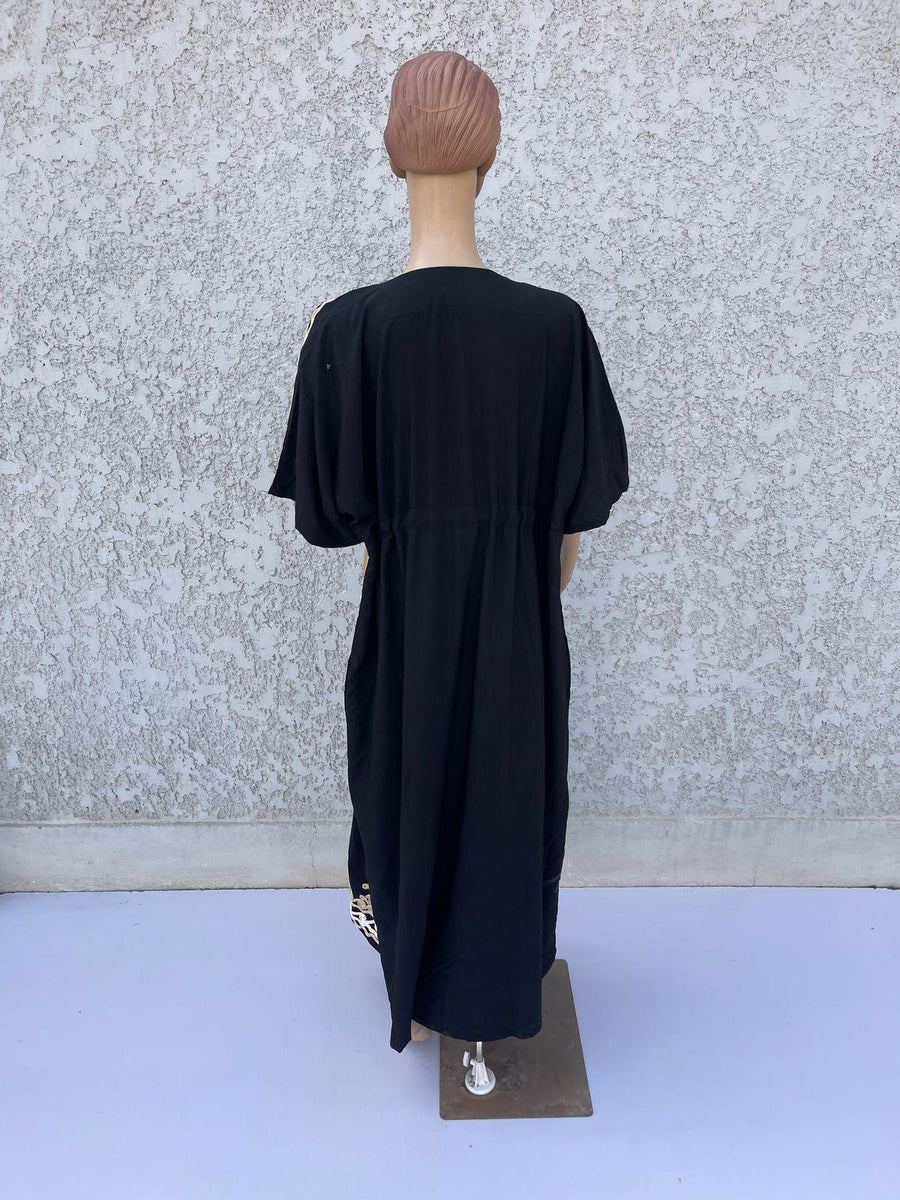 BLA Hand Embroidered kaftan dress, cotton Kaftan dress, embroidered kaftan, women kaftans, caftans for women, caftans, summer kaftans