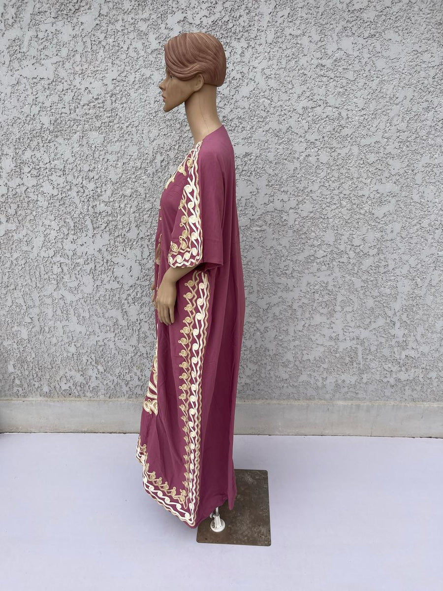 PIN Hand Embroidered kaftan dress, cotton Kaftan dress, embroidered kaftan, women kaftans, caftans for women, caftans, summer kaftans
