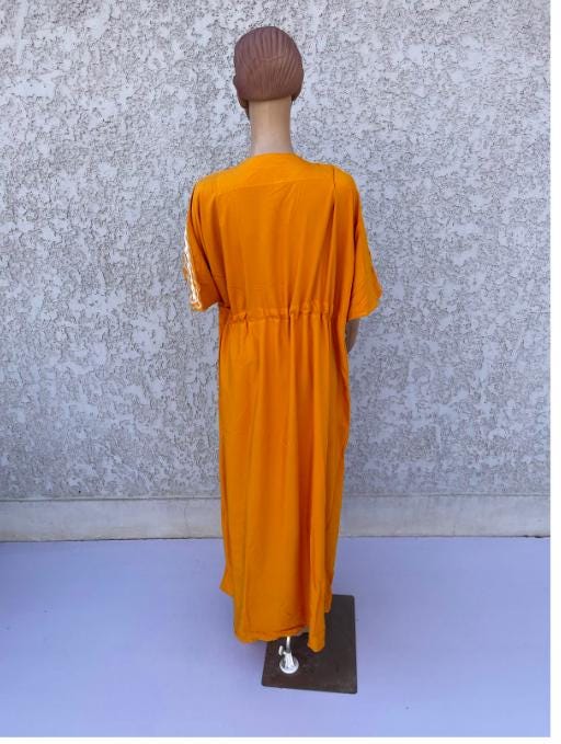 ORA Hand Embroidered kaftan dress, cotton Kaftan dress, embroidered kaftan, women kaftans, caftans for women, caftans, summer kaftans