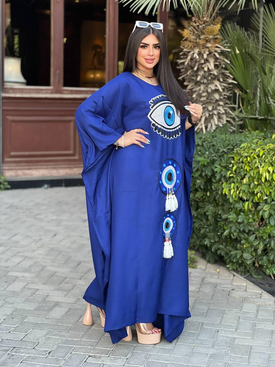 Elegant azr butterfly Plus size Caftan for women, Loose fit Classy Crepe Caftan, Kaftan, Kaftans, Moroccan Caftan