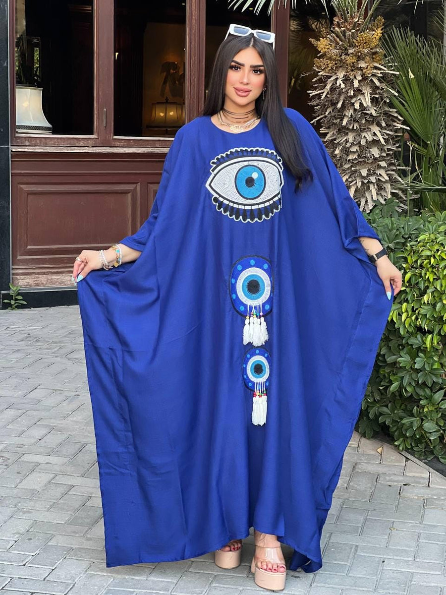 Elegant azr butterfly Plus size Caftan for women, Loose fit Classy Crepe Caftan, Kaftan, Kaftans, Moroccan Caftan