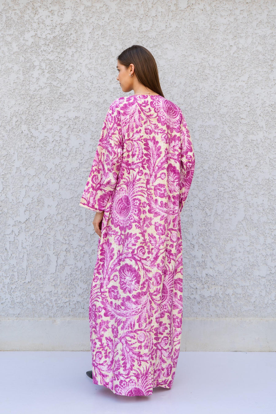 Chic Bambi print Summer embroidered Kaftan, Caftan, caftans for women, Boho Kaftan dress, Caftans for women, summer kaftans, women