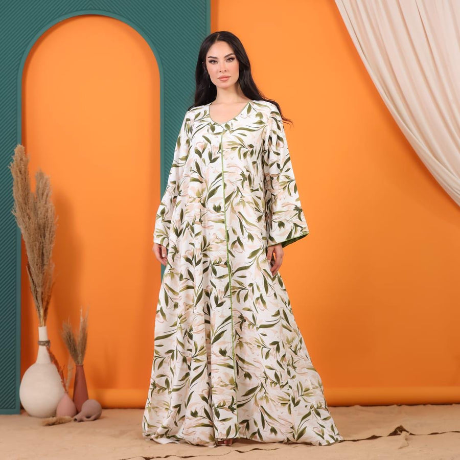 Chic beige print Summer embroidered Kaftan, Caftan, caftans for women, Boho Kaftan dress, Caftans for women, summer kaftans, women