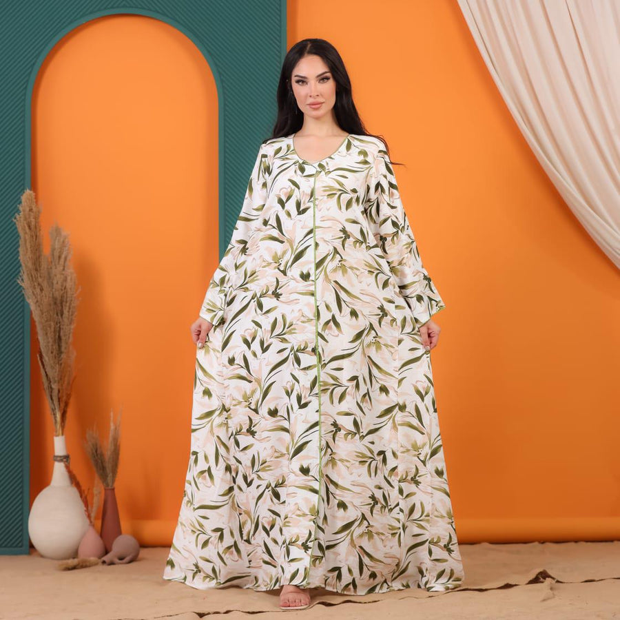 Chic beige print Summer embroidered Kaftan, Caftan, caftans for women, Boho Kaftan dress, Caftans for women, summer kaftans, women