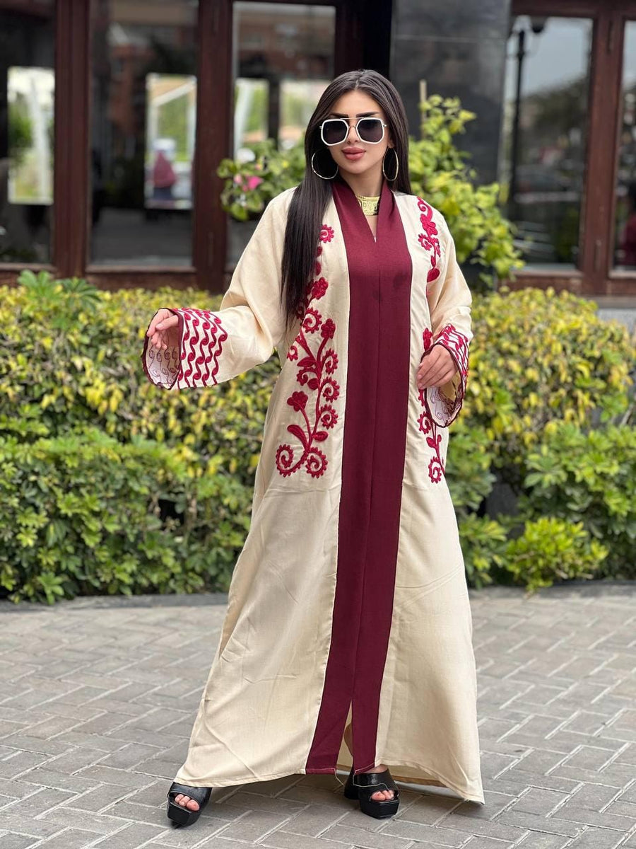 Luxurious off white embroidered caftan, linen summer caftan, chic caftan, Summer Kaftan, Caftans for women, caftans for women