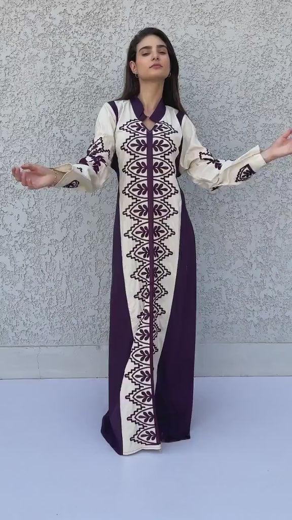 Elegant black/white cotton embroidered Caftan maxi dress, cotton caftans for women, Kaftans, embroidered Caftan, Caftan maxi, Caftans