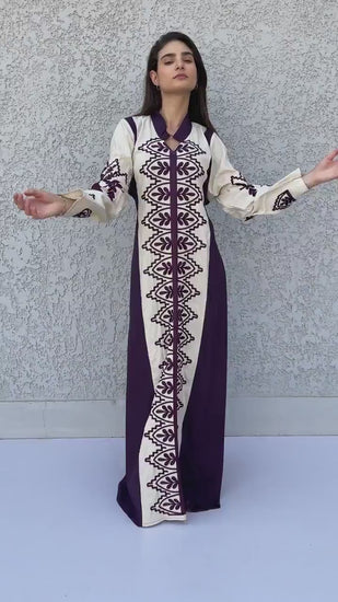 Elegant black/white cotton embroidered Caftan maxi dress, cotton caftans for women, Kaftans, embroidered Caftan, Caftan maxi, Caftans