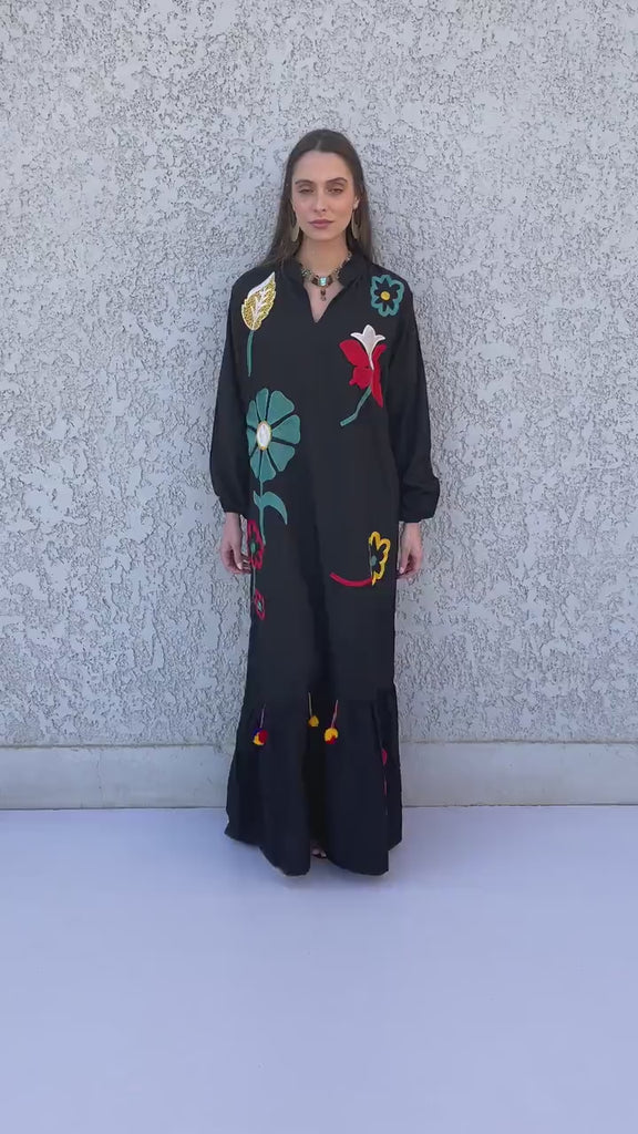 Summer Purple embroidered kaftan dress, caftans for women, Boho Kaftan dress, Caftans for women, long summer kaftan, kaftans, caftan