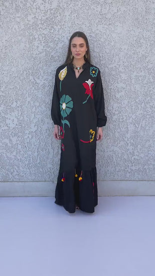 Summer Purple embroidered kaftan dress, caftans for women, Boho Kaftan dress, Caftans for women, long summer kaftan, kaftans, caftan