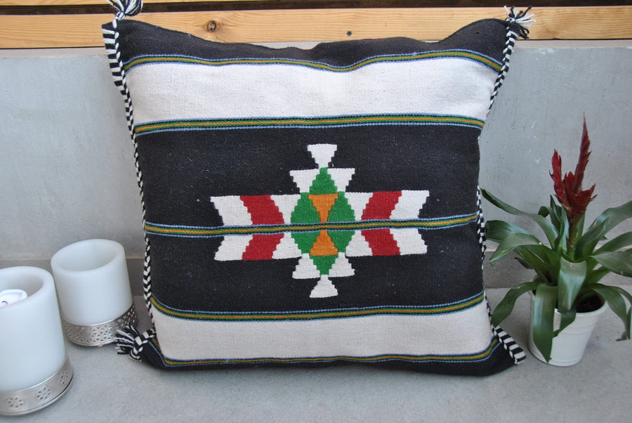 Handmade Large Pillow case, Bedouin Floor pillow pouf, wool