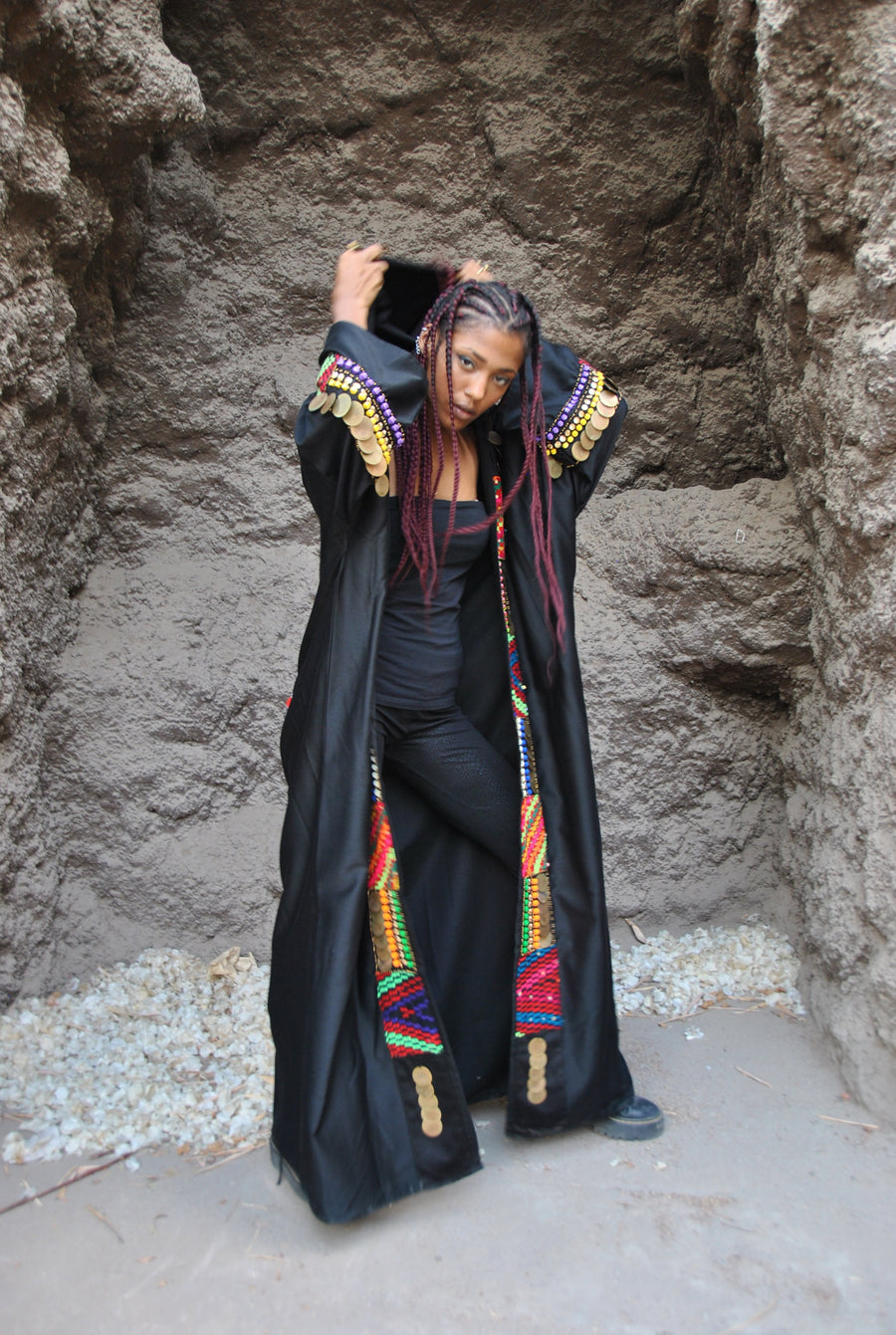 Vintage Black gypsy abaya Kimono, abaya dress, Kimono, Kimonos for women, handmade abaya, abayas for women, cotton Kimono, kimono for women