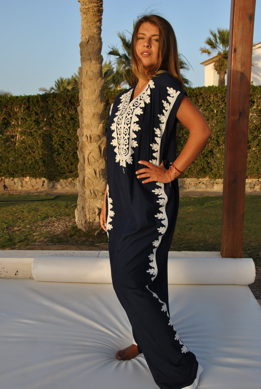 Elegant evening maxi dress, Bohemian Kaftan. Summer night out, Elegant evening gown, classy dinner Kaftan, Egyptian cotton.