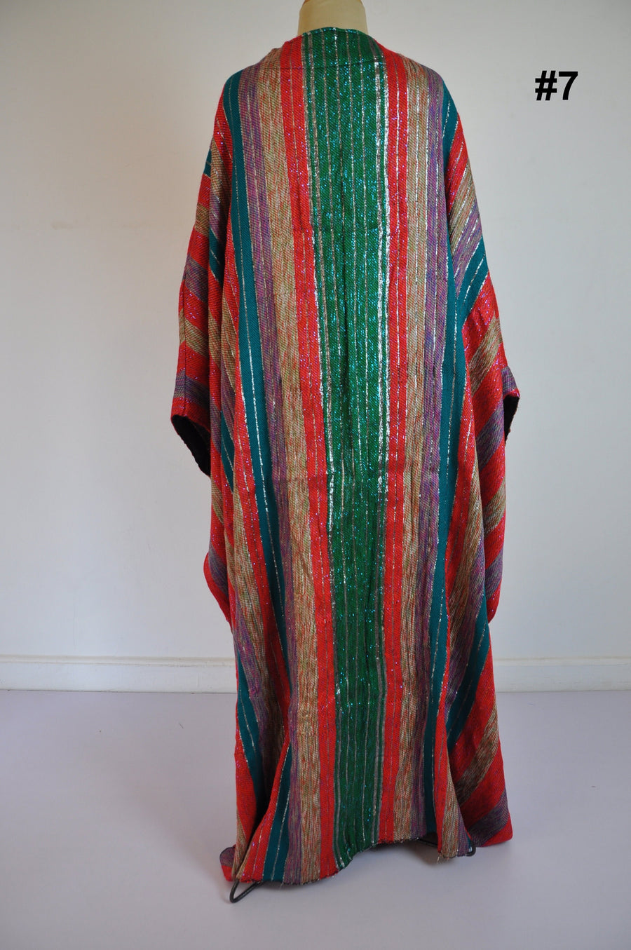 One of a kind chic hand loomed Wool Kimono, Winter Wool Kimono, Colorful Kimono, Bohemian Winter Kimono, Colorful Abaya, Handmade Abaya
