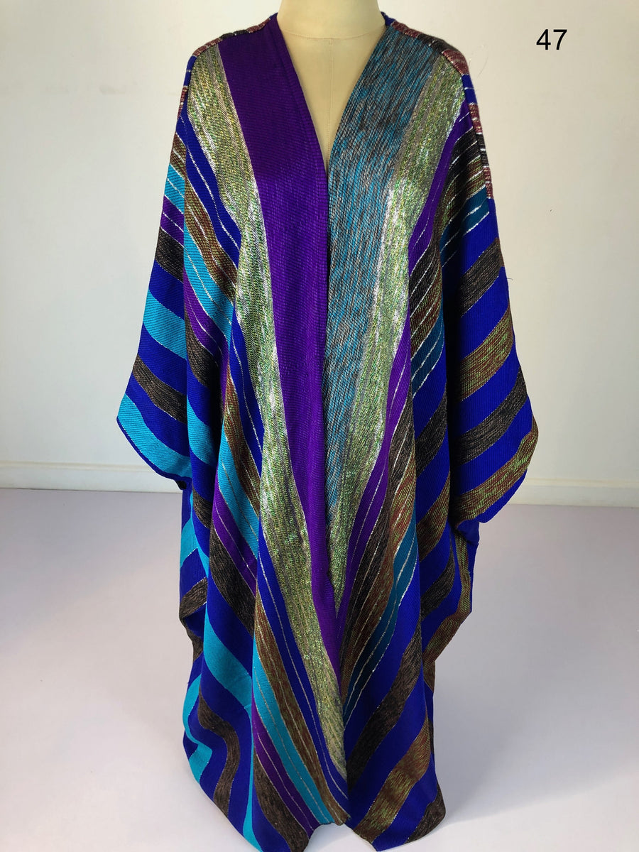 One of a kind hand loomed Kimono, Winter Wool Kimono, Abayas, Winter Abaya, Colorful Abaya, Handmade Abaya, Kimonos for women