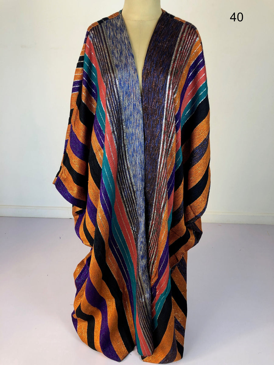 Stunning rainbow hand loomed Kimono, Winter Wool Kimono, Abayas, Winter Abaya, Colorful Abaya, Handmade Abaya, Kimonos for women