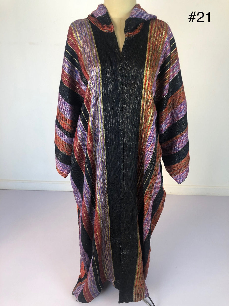 Luxe hand loomed hooded Kimono, Tribal wool Kimono, Plus size Egyptian Kimono jacket, Winter kimono jacket, Hooded Kimono, Hand loomed