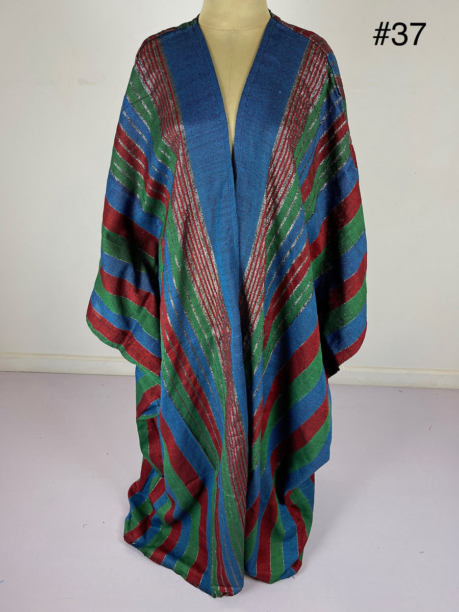 Bedouin hand loomed cotton Kimono, Summer Cotton Kimono, Abayas, Winter Abaya, Colorful Abaya, Handmade Abaya, Kimonos for women