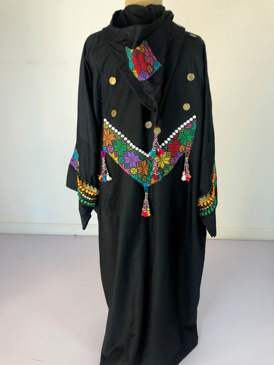 Vintage Black gypsy abaya Kimono, abaya dress, Kimono, Kimonos for women, handmade abaya, abayas for women, cotton Kimono, kimono for women