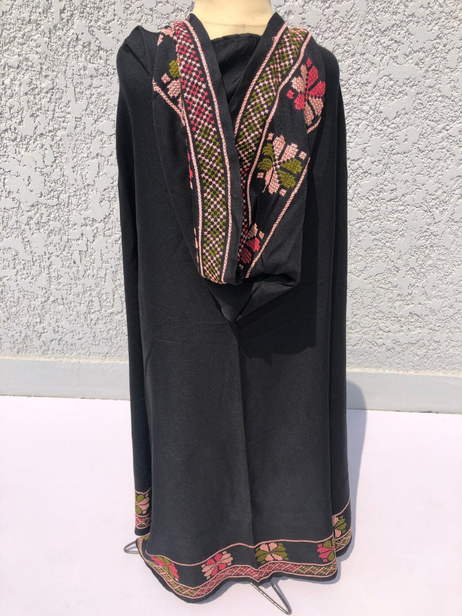 Beoduin Hand embroidered hooded wool cape, Bohemian Hooded Cloak, Boho tribal winter hooded cloak, Moroccan cape, Hand embroidered cape