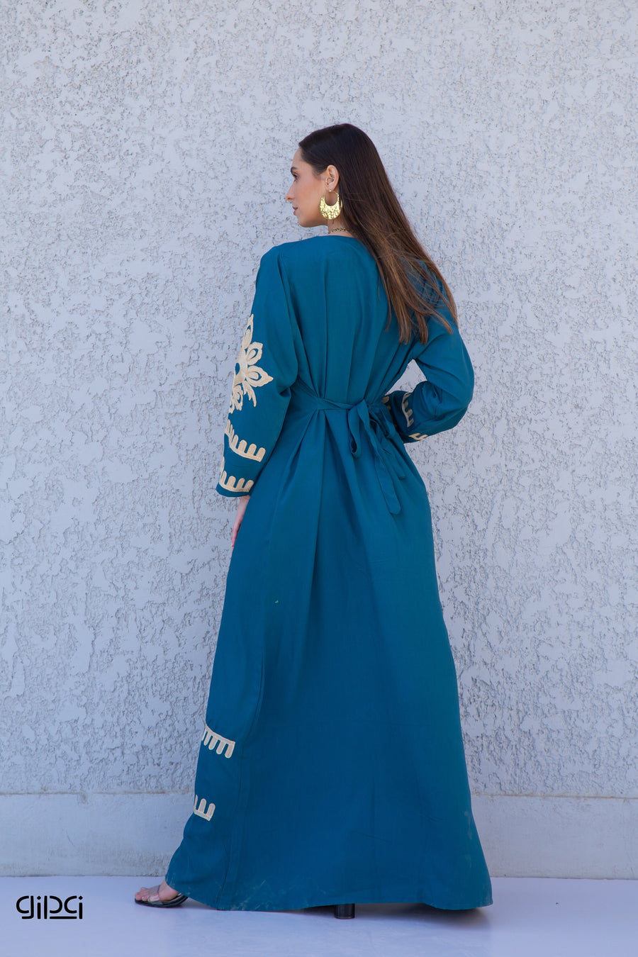 Blue Egyptian cotton kaftan dress, caftans for women, Boho Kaftan dress, Caftans for women, long summer kaftan, kaftans, caftan