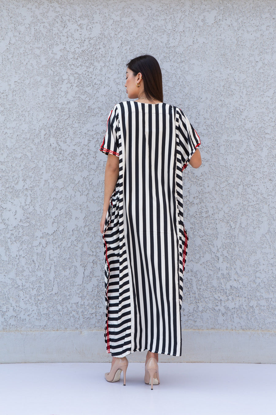 Striped hand embroidered kaftan dress, Plus size Caftan dress, Classy Caftans for women, Boho, caftans for women, caftans, kaftans, 10-23
